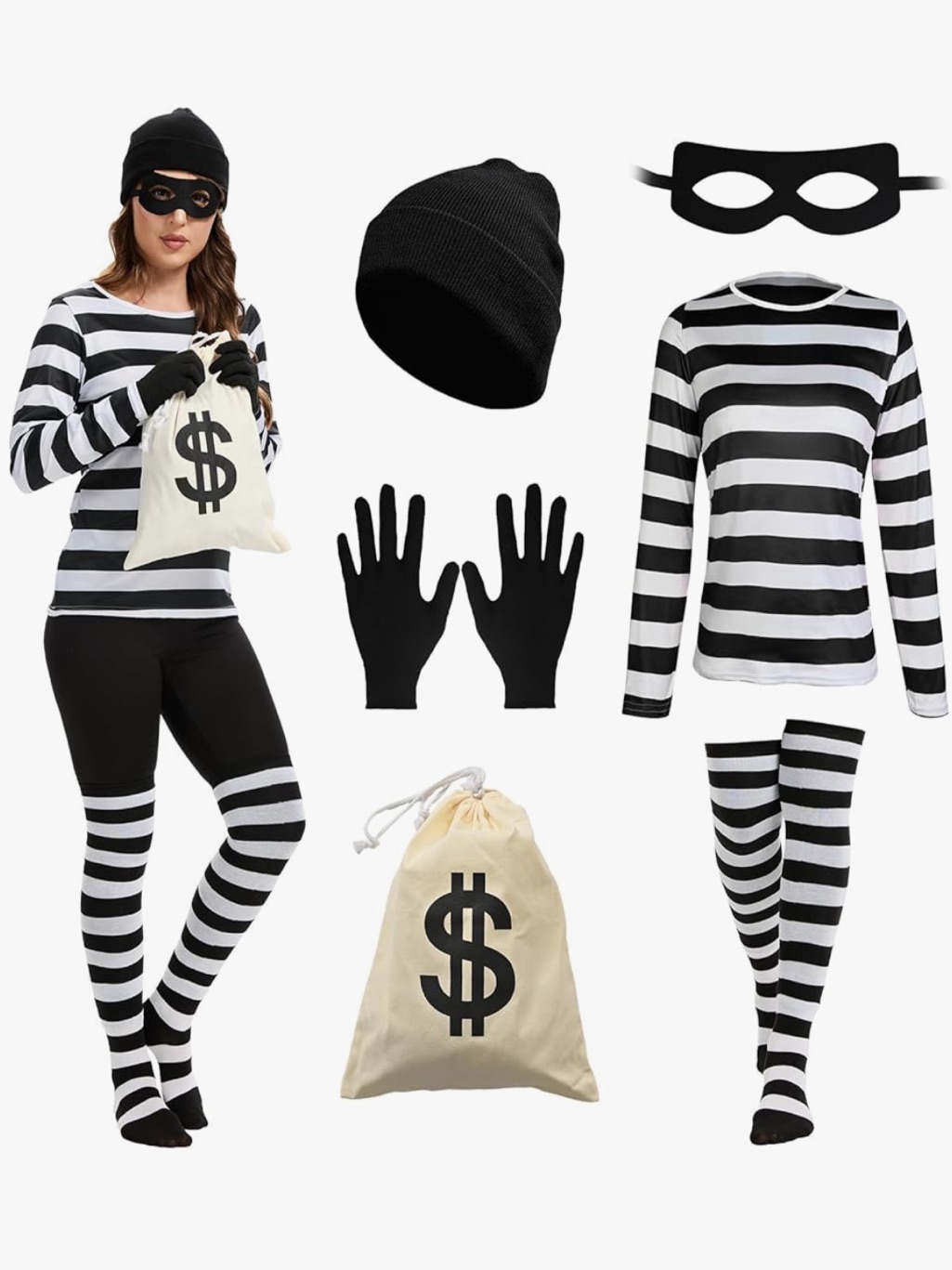 Burglar Bank Robber Cosplay Halloween Costume